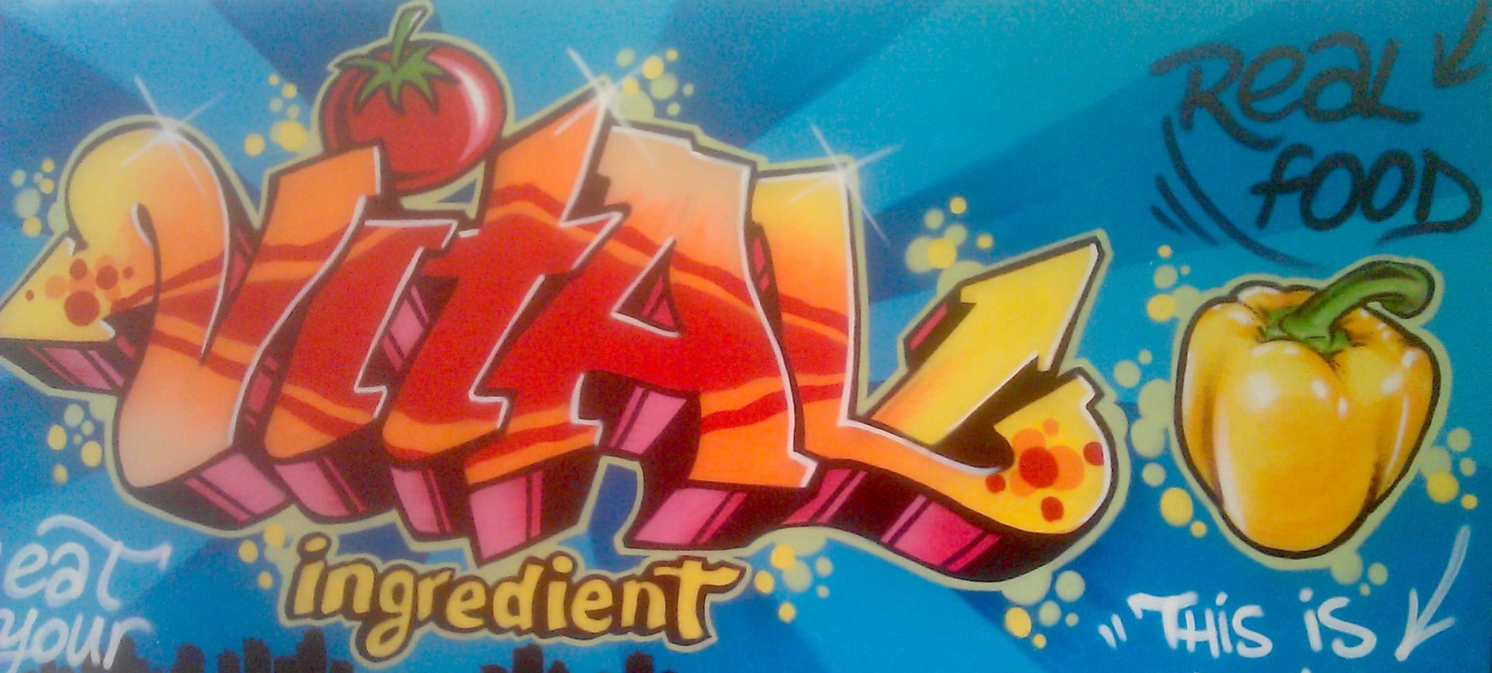 Vital Ingredient Street Food Graffiti Campaign