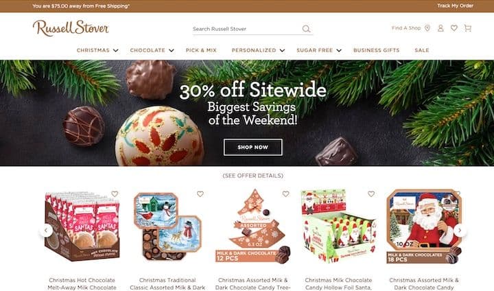 Russell Stover E-Commerce experience
