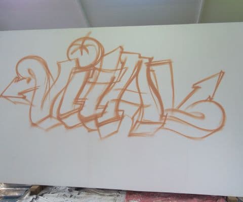 Vital Ingredient spray painting