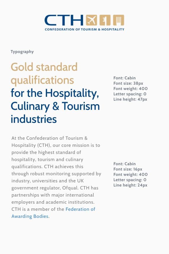 CTH Awards Typography