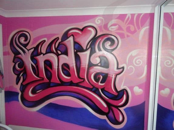 India graffiti bedroom