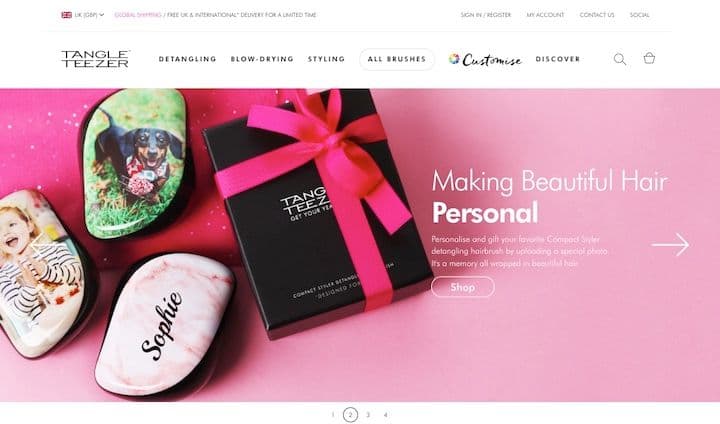 Tangle Teezer E-Commerce experience