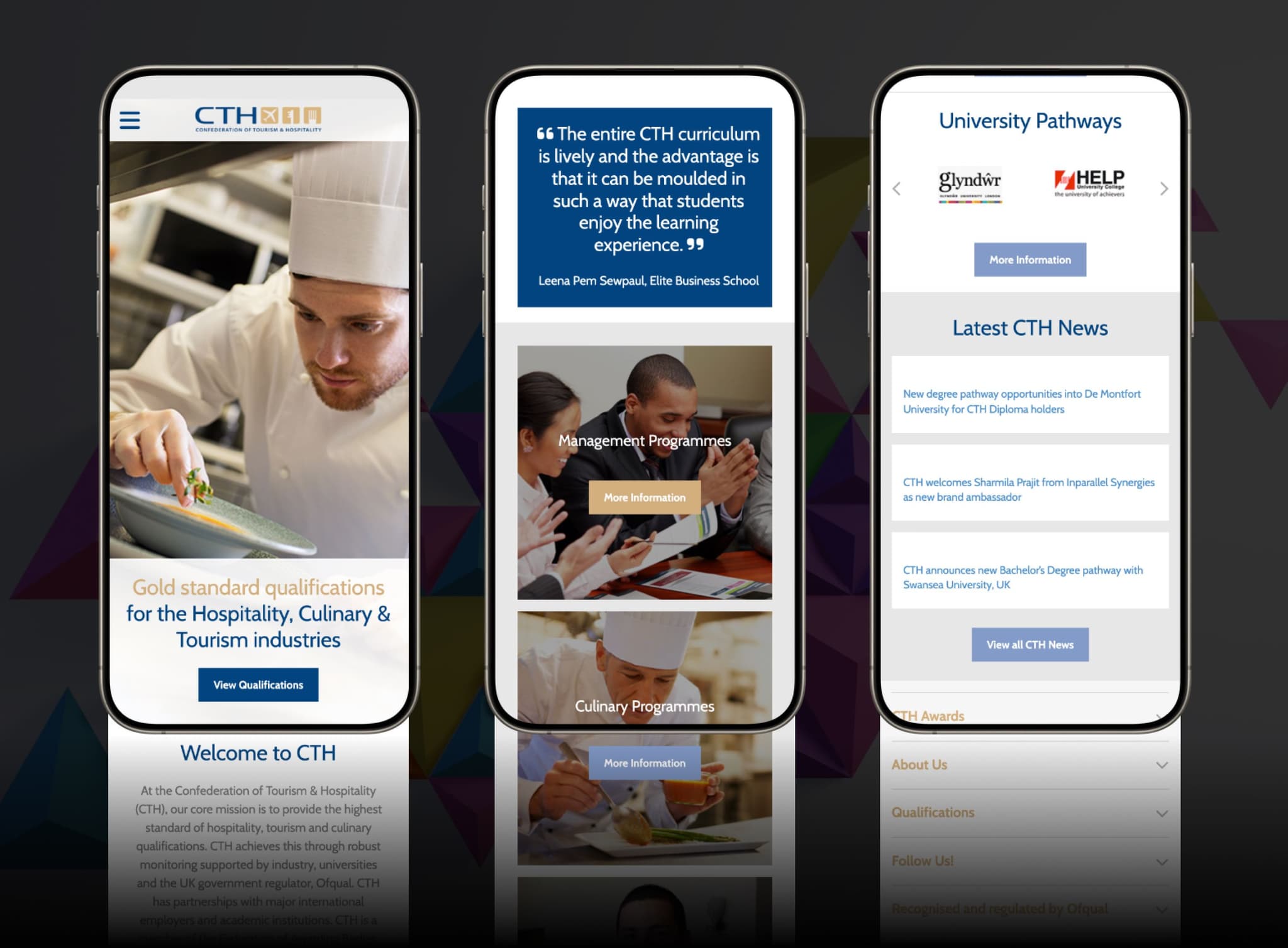 CTH Awards reponsive web design