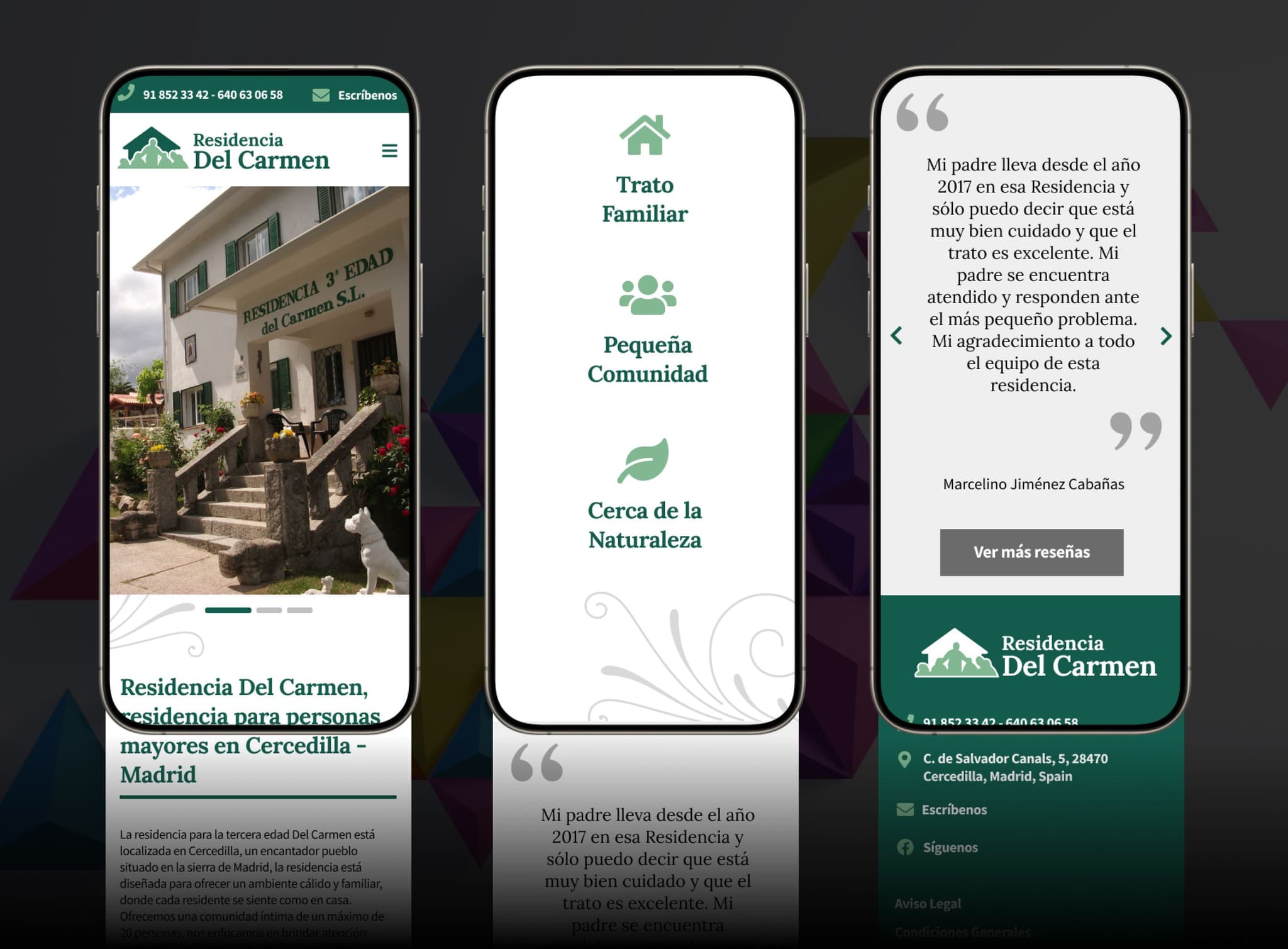 Residencia Del Carmen mobile responsive design
