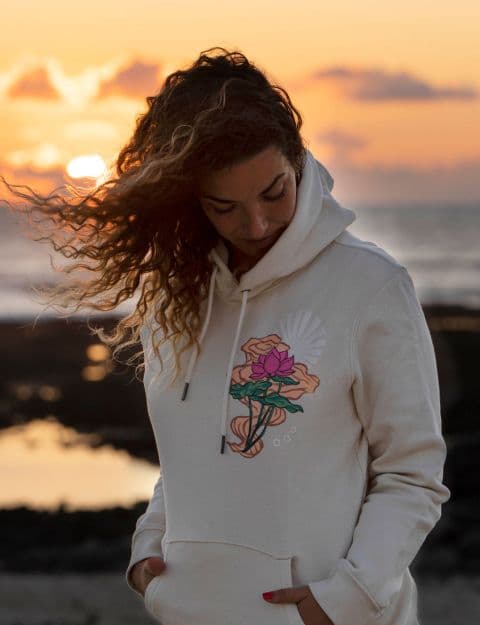 Dewita clothing hoodie lotus flower
