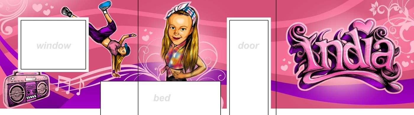 India graffiti bedroom design